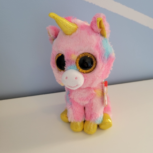 The Beanie Boo's Collection Set of 4 Unicorn Owl Cat Monkey 2015 2016 TY Beanies - Picture 3 of 16